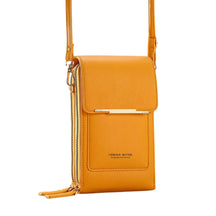 Bolsa de Couro Style 2 em 1 Bolsa 001 lojadadryka Amarela Escuro 11x5x19CM 