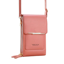 Bolsa de Couro Style 2 em 1 Bolsa 001 lojadadryka Rosa 11x5x19CM 