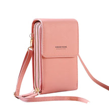 Bolsa de Couro Style 2 em 1 Bolsa 001 lojadadryka Rosa Bebe 11x5x19CM 
