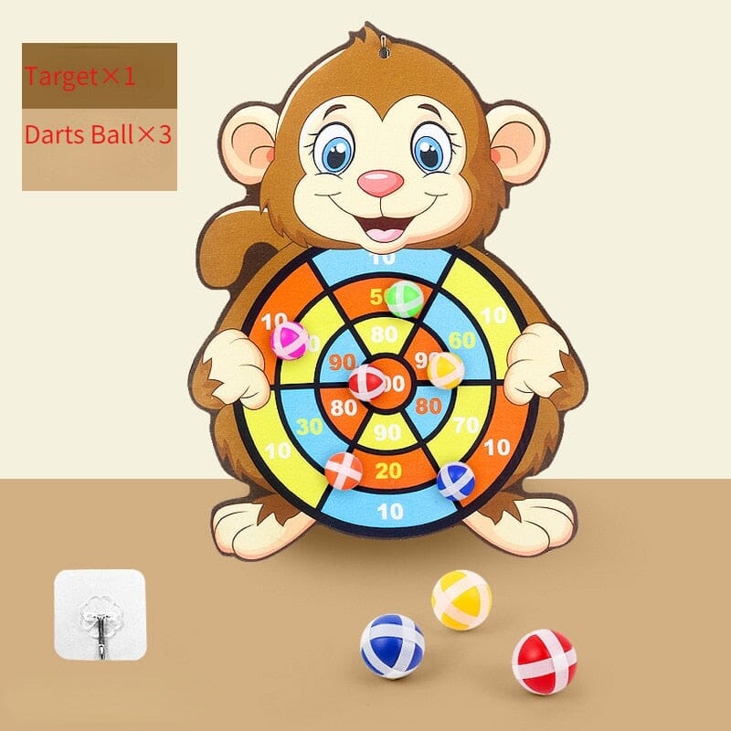 Brinquedo Dardo Seguro - Formato Bola Gruda Gruda brinquedo 006 lojadadryka Macaco - 3 bolas 