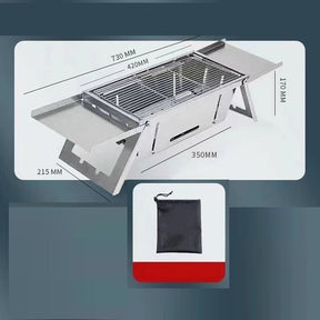 Churrasqueira Portátil Dobrável em Aço Inox Loja da Dryka Upgraded version 