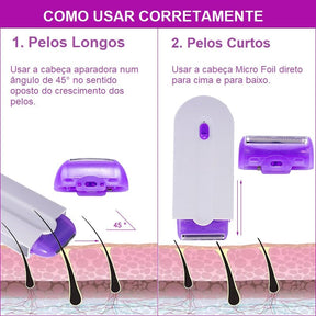 Depilador de Micro Oscilação Recarregável USB Depilação 001 lojadadryka 
