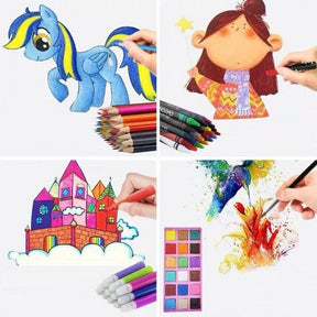 Estojo de Pintura Color Kids | 208 peças 0 Loja da Dryka 