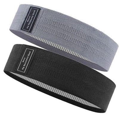 Faixa Elástica Para Ginástica Multifuncional Fitness 001 lojadadryka kit 02pçs - Cinza escuro - 40kg + Preta - 68kg 