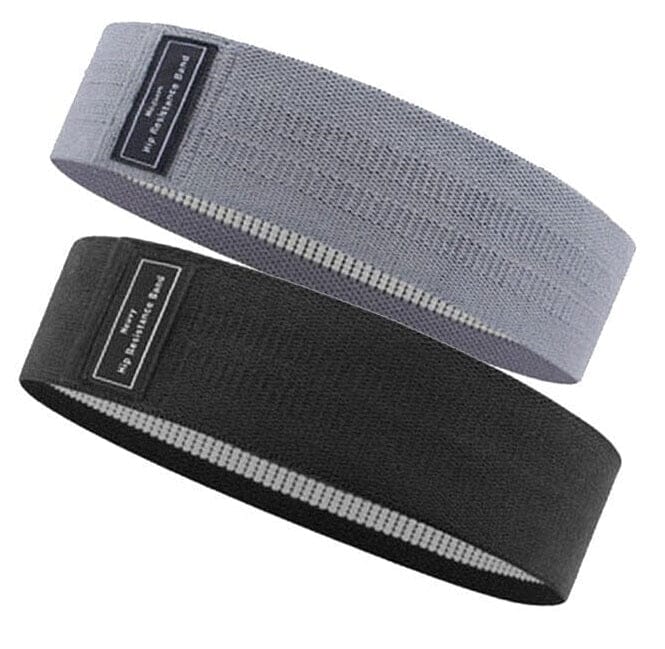 Faixa Elástica Para Ginástica Multifuncional Fitness 001 lojadadryka kit 02pçs - Cinza escuro - 40kg + Preta - 68kg 