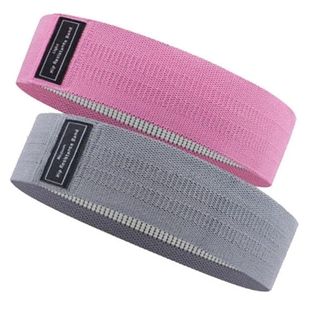 Faixa Elástica Para Ginástica Multifuncional Fitness 001 lojadadryka kit 02pçs - rosa - 27kg + Cinza escuro - 40kg 