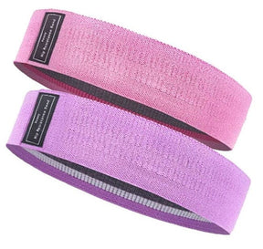 Faixa Elástica Para Ginástica Multifuncional Fitness 001 lojadadryka kit 02pçs - Rosa - 40kg + Roxa - 68kg 