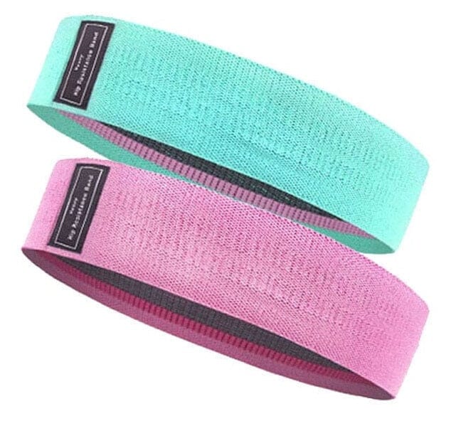 Faixa Elástica Para Ginástica Multifuncional Fitness 001 lojadadryka kit 02pçs - verde-27kg + Rosa - 40kg 