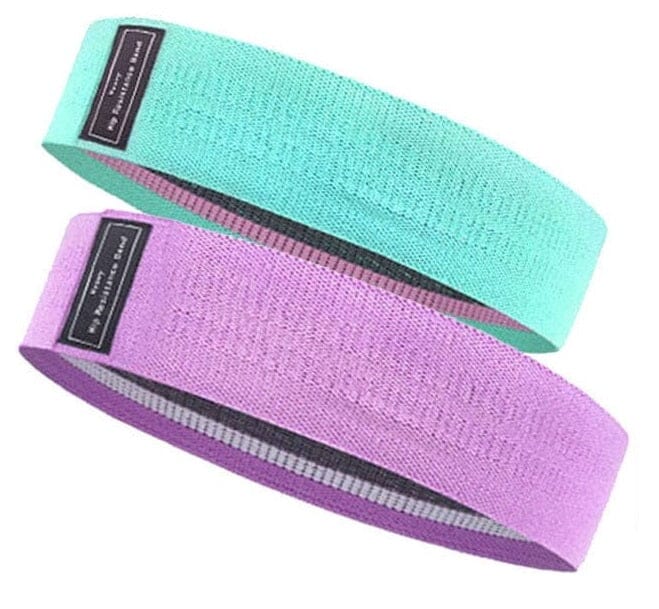 Faixa Elástica Para Ginástica Multifuncional Fitness 001 lojadadryka kit 02pçs - verde-27kg + Roxa - 68kg 