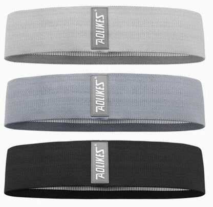 Faixa Elástica Para Ginástica Multifuncional Fitness 001 lojadadryka Kit 03 pçs - Cinza- 27kg + Cinza escuro - 40kg + Preta - 68kg 