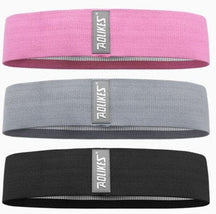 Faixa Elástica Para Ginástica Multifuncional Fitness 001 lojadadryka Kit 03 pçs - rosa - 27kg + Cinza escuro - 40kg + Preta - 68kg 