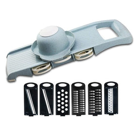 Fatiador De Legumes Multifuncional 6 em 1 - Profissional Cozinha 003 lojadadryka Blue WITHOUT box 