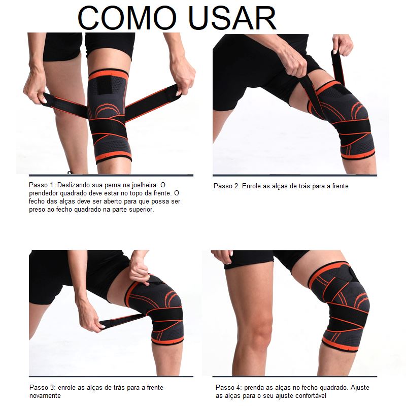 Joelheira de Compressão Ortopédica Fitness 001 lojadadryka 