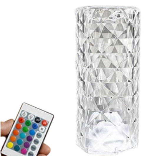 Luminária De Mesa Cristal Night Light (16 Cores ) Iluminação 001 lojadadryka 16 cores (sem caixa) 
