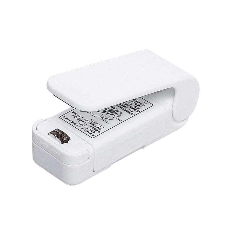 Mini Seladora Para Embalagens De Sacos Plásticos Seladora de sacos plásticos lojadadryka Branco Gelo 