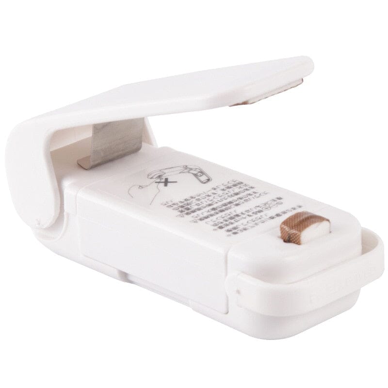 Mini Seladora Para Embalagens De Sacos Plásticos Seladora de sacos plásticos lojadadryka Branco Rosado 