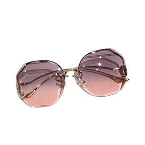 Óculos de Sol feminino Anti-Reflexo acessorios 001 lojadadryka Cinza/Rosa 