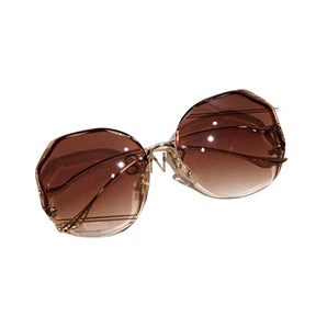 Óculos de Sol feminino Anti-Reflexo acessorios 001 lojadadryka Marrom 
