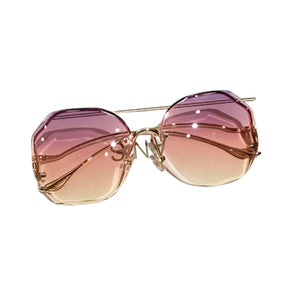 Óculos de Sol feminino Anti-Reflexo acessorios 001 lojadadryka Roxo/Rosa 