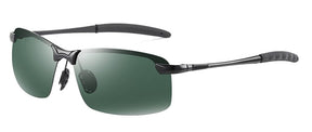 Óculos de Sol Polarizado Fotocromático Max Style Óculos 001 lojadadryka Preto-Verde 