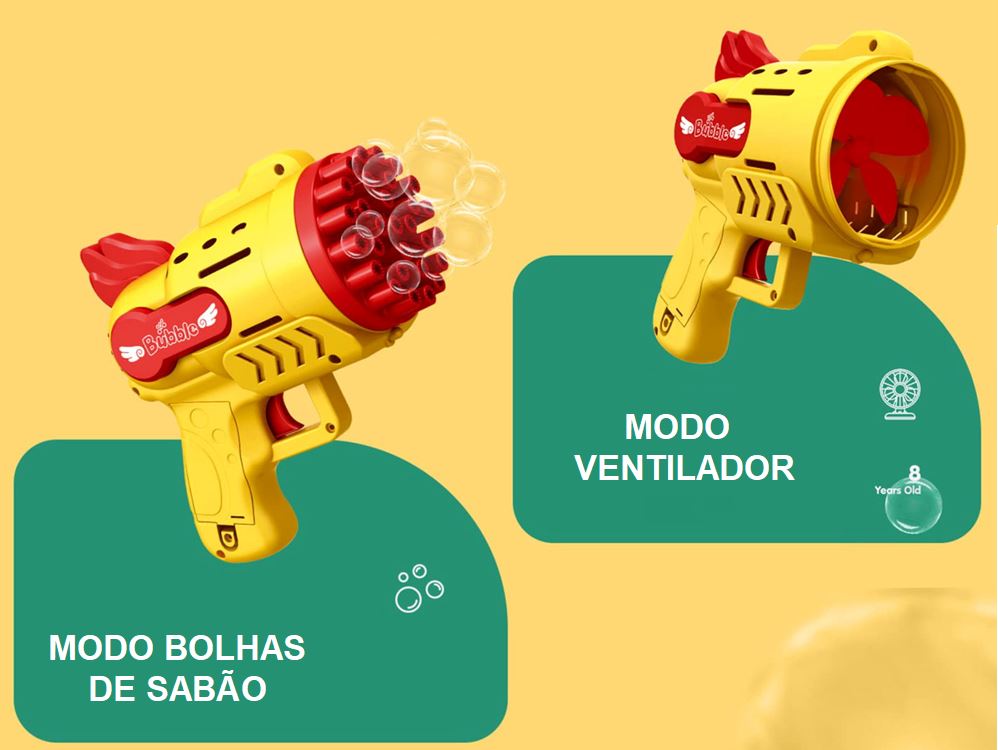 Pistola Lança Bolhas de Sabão Automática brinquedo 004 lojadadryka 