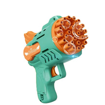 Pistola Lança Bolhas de Sabão - BUBLLE GUN brinquedo 004 lojadadryka 29 buracos - verde 