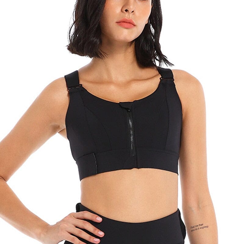Top Esportivo de Alta Sustentação - Top Fitness Para Alto Impacto TOP 001 lojadadryka Preto S Único