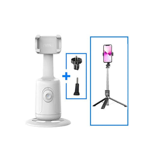Tripé de Rastreamento Facial por Inteligência Artificial 360 Graus - Smart Selfie FOLLOWME Tripe 001 lojadadryka Branco - Opção 1 