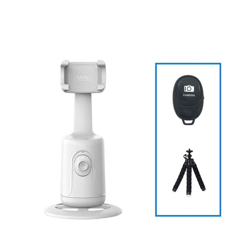 Tripé de Rastreamento Facial por Inteligência Artificial 360 Graus - Smart Selfie FOLLOWME Tripe 001 lojadadryka Branco - Opção 2 