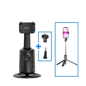 Tripé de Rastreamento Facial por Inteligência Artificial 360 Graus - Smart Selfie FOLLOWME Tripe 001 lojadadryka Preto - Opção 1 