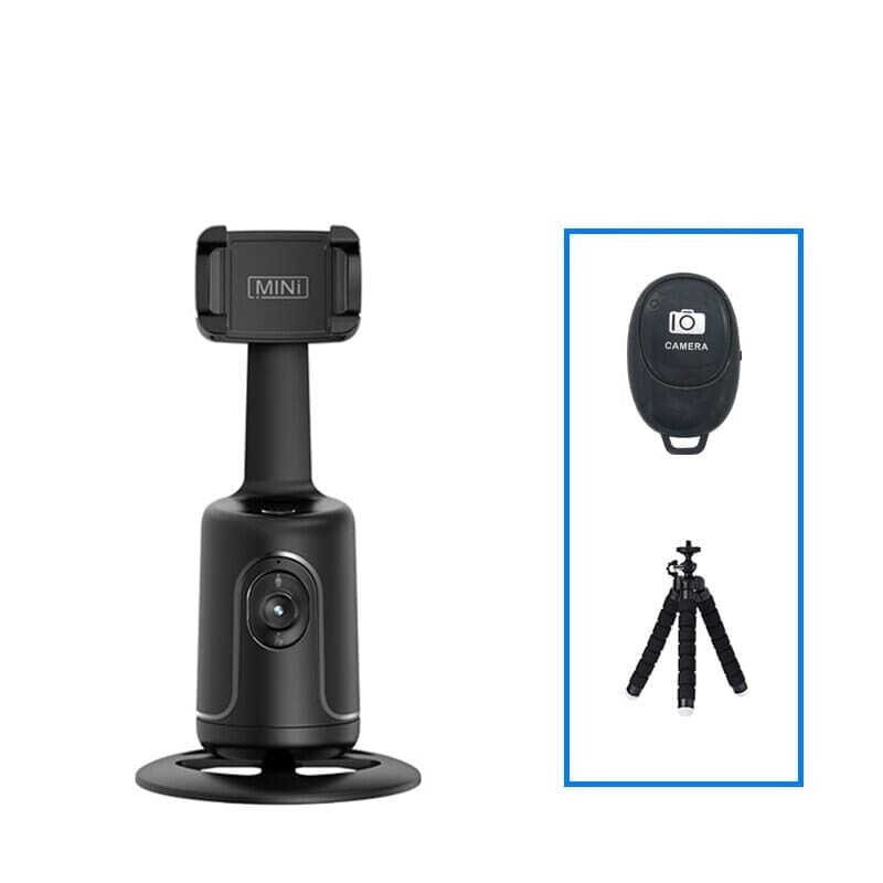 Tripé de Rastreamento Facial por Inteligência Artificial 360 Graus - Smart Selfie FOLLOWME Tripe 001 lojadadryka Preto - Opção 2 