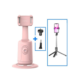 Tripé de Rastreamento Facial por Inteligência Artificial 360 Graus - Smart Selfie FOLLOWME Tripe 001 lojadadryka Rosa - Opção 1 