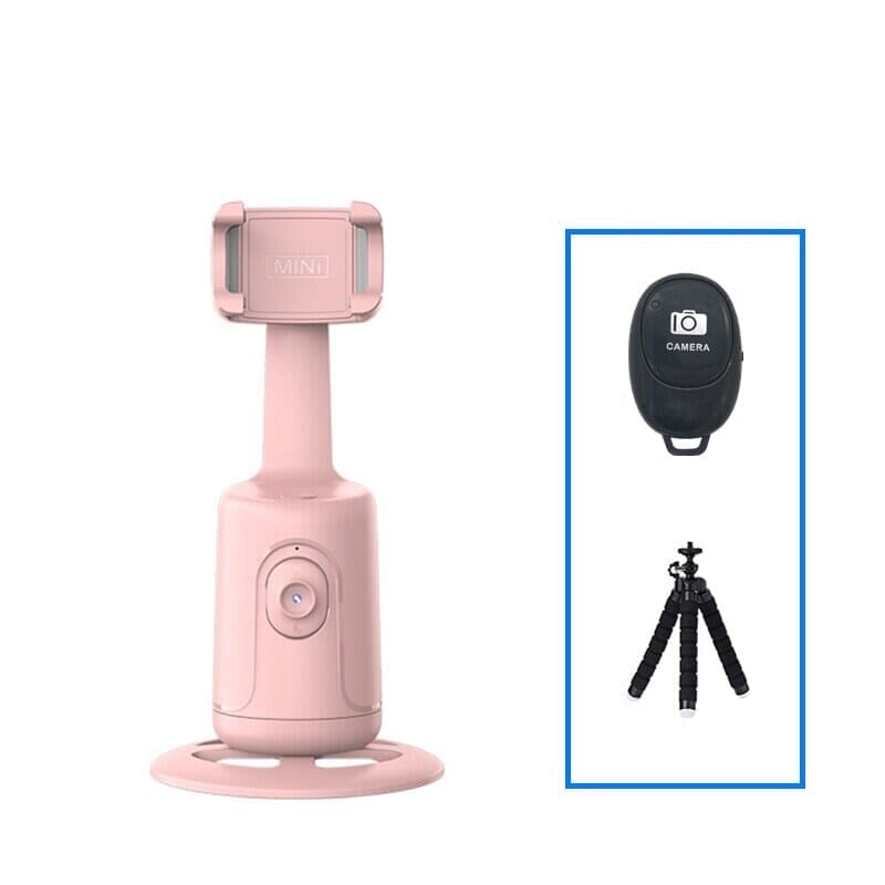 Tripé de Rastreamento Facial por Inteligência Artificial 360 Graus - Smart Selfie FOLLOWME Tripe 001 lojadadryka Rosa - Opção 2 