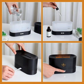Umidificador e Difusor de Aromaterapia 2 em 1 com Luz Noturna Umidificador 001 lojadadryka 