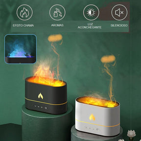 Umidificador e Difusor de Aromaterapia 2 em 1 com Luz Noturna Umidificador 001 lojadadryka 